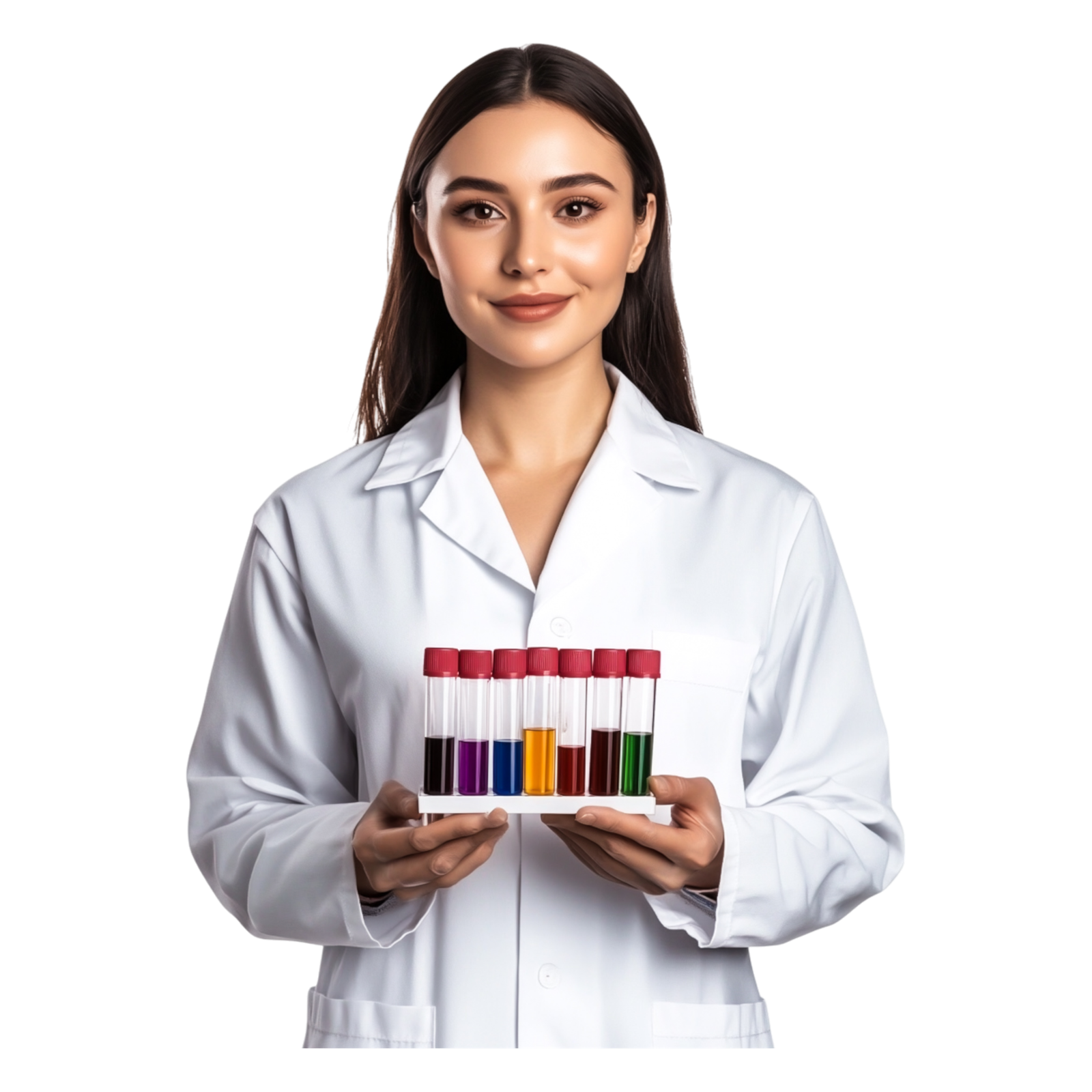 Young female scientist in lab